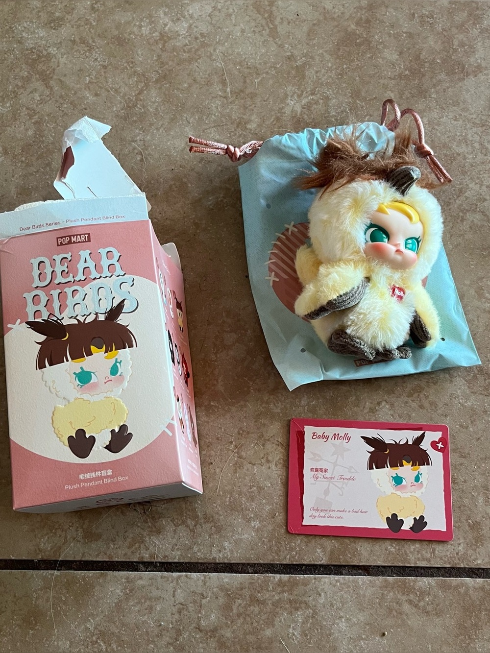 POP Mart Dear Birds Baby Molly Plush Pendant